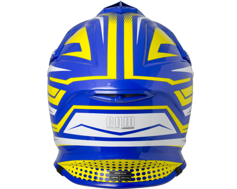 Casco Integrale per Moto Cross con Frontino CGM Freeway 601S Giallo -2