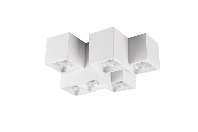 Plafoniera da Interno a LED in Metallo Bianco Opaco-2