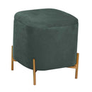 Pouf Contenitore 38x38xh45 cm in Tessuto Velluto Verde Salvia-1