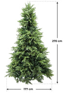 Albero di Natale Artificiale 270 cm 2120 Rami Adami Dolomiti Verde-2