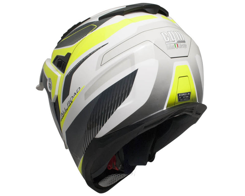 Casco Integrale per Moto Cross con Frontino CGM Forward 606G Giallo Fluo -2