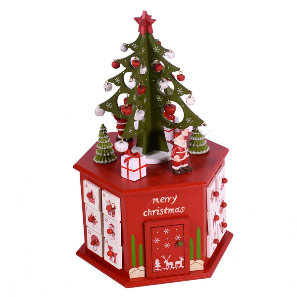 Adventskalenderbaum aus Holz cm 20,5x23,5xh37 sconto