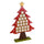 Adventskalenderbaum aus rotem Holz cm 36x8xh53