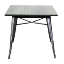 Tavolo New Bristol 80x80xh76 cm in Ferro Grigio Galvanizzato-2