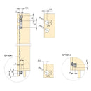 Sistema Twofold in Formato Kit per 2 Ante Scorrevoli in Legno Pensili e Pieghevoli Emuca-2