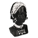 Statua in resina busto donna africana cm 18x20xh30-1