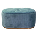 Pouf Contenitore 82x42xh41 cm in Tessuto Velluto Verde Salvia-2