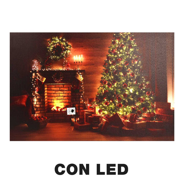 acquista Quadro con led legno multicolor rettangolare cm 60x40xh1,8