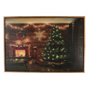 Quadro in Legno con Led albero di Natale rettangolare cm 63x43x3,3-3