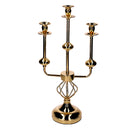 Portacandele candelabro in Metallo oro cm 26x14xh51-2