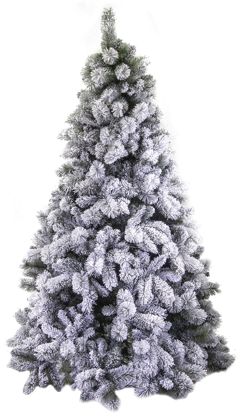 Albero di Natale Artificiale innevato 1713 rami cm Ø148xh240 Gennargentu Verde-2