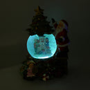 Palla di vetro con Led in Resina babbo natale con musica cm 16x15xh25-2