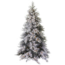 Albero di Natale Artificiale innevato 1485 rami 380 con Led cm Ø122xh240 tallinn verde-2