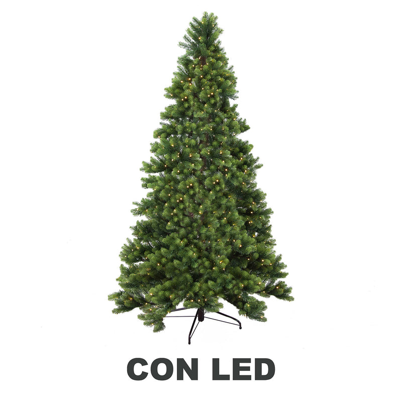 Albero di Natale Artificiale 2093 rami 620 con Led cm Ø132xh240 monte durando verde-1