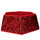 Copri base albero tessuto pieghevole rosso double face esagonale glitter cm Ø68xh25