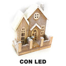 Casetta in Legno con Led naturale cm 26x14xh30-1