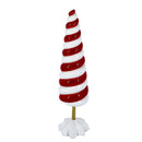 Mini Albero di Natale in Resina bianco rosso cm Ø10xh34,3-1