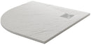 Piatto Doccia Semicircolare 90x90 cm in Acrilico Fosterberg Azalea 4 Bianco-1