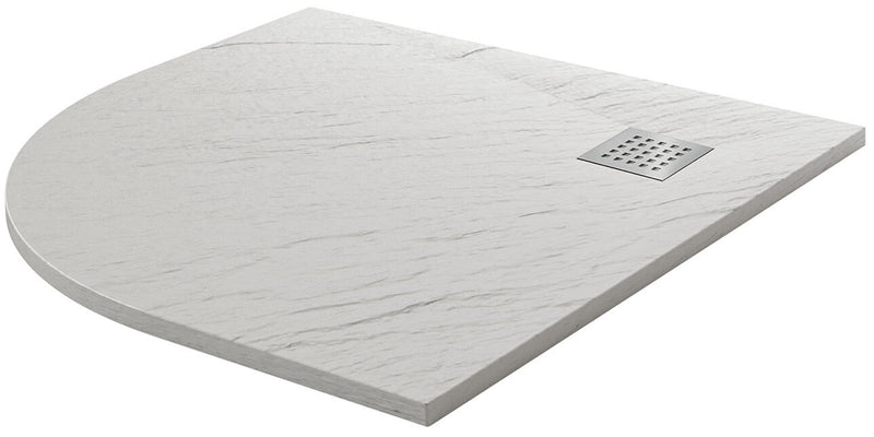 Piatto Doccia Semicircolare 90x90 cm in Acrilico Fosterberg Azalea 4 Bianco-1