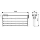 Porta Pantaloni Estraibile per Armadio 46 cm in Acciaio e Plastica Emuca Grigio Metallizzato-3