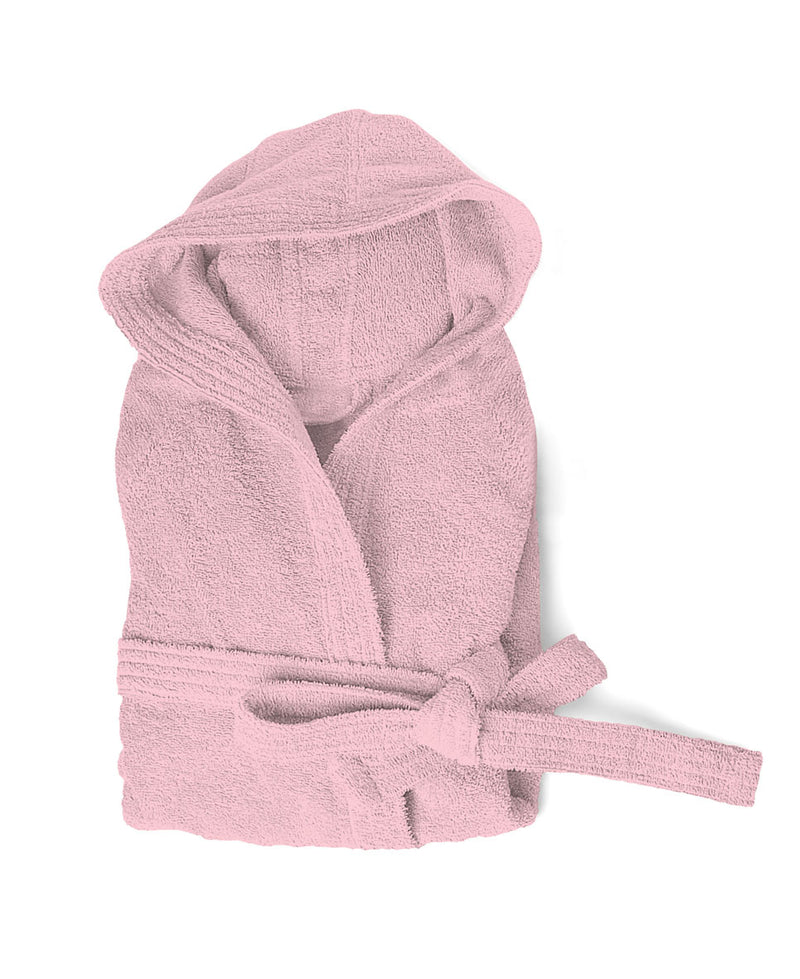 Accappatoio in Spugna 100% Cotone Rosa S/M-1