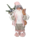 Babbo natale in tessuto rosa cm xh30-1