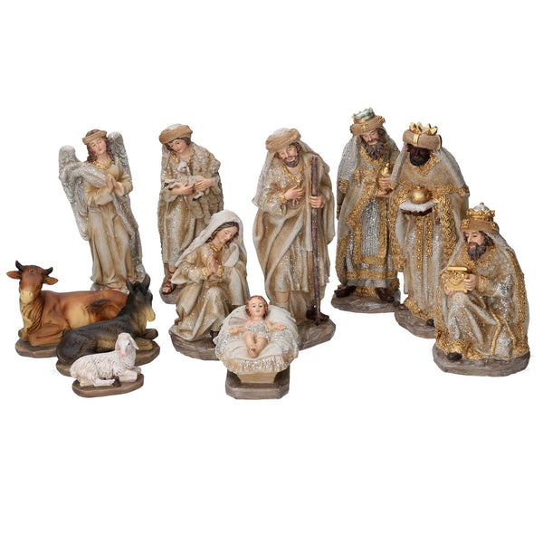 Natività resina set 11pz oro cm xh20 acquista