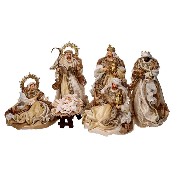 Natività tessuto oro con re magi cm xh35,5 sconto