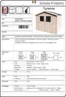 Casetta Box da Giardino per Attrezzi 2,84x2,97m Senza Pavimento in Legno Abete 28mm Turenne-2