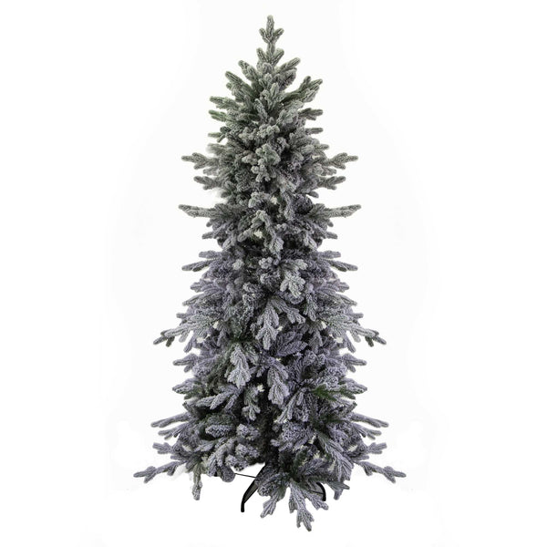 Albero di Natale Artificiale Innevato Grinch Slim Verde Varie Misure online