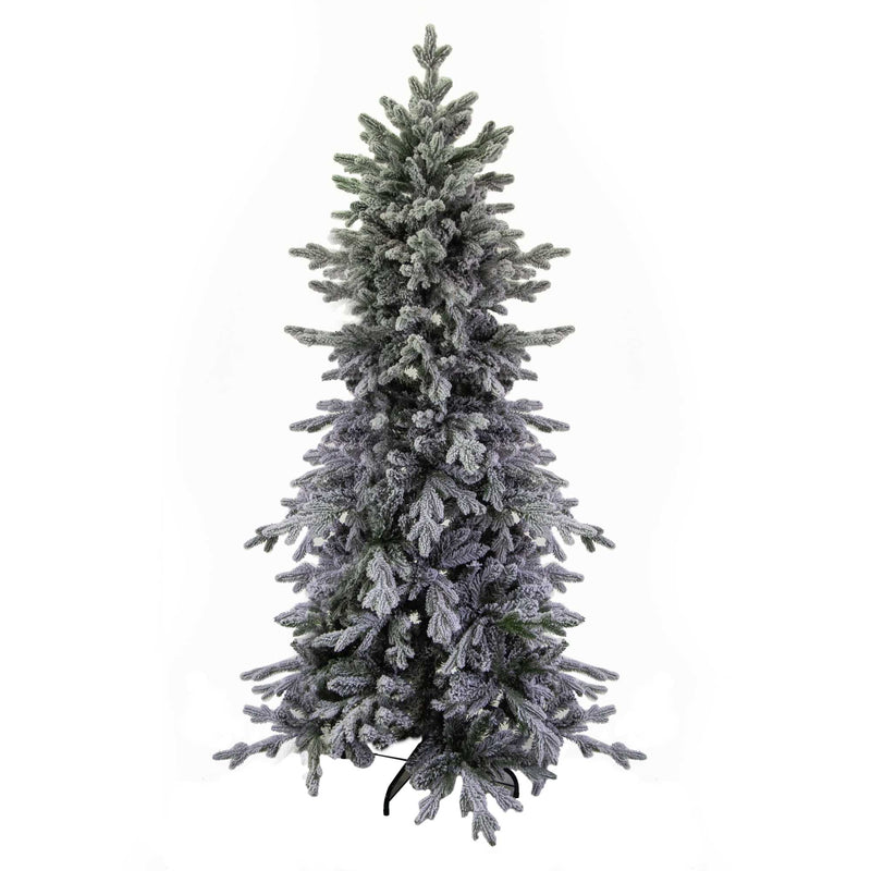 Albero di Natale Artificiale Innevato Grinch Slim Verde Varie Misure-1