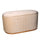 Pouf Contenitore 82x42xh41 cm in Tessuto Velluto Crema