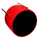 Pouf Contenitore Ø40xh51 cm in Tessuto Rosso-5