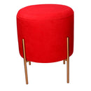 Pouf Contenitore Ø40xh51 cm in Tessuto Rosso-2