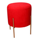 Pouf Contenitore Ø40xh51 cm in Tessuto Rosso-1