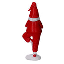 Babbo natale in yoga resina rosso cm 11x8xh31-4