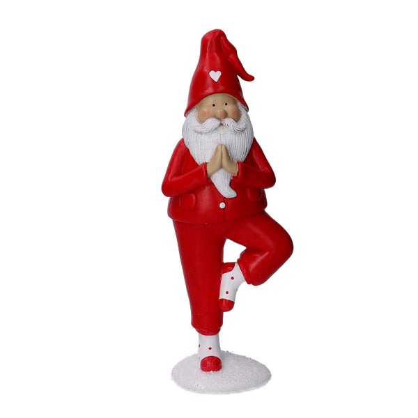 online Babbo natale in yoga resina rosso cm 11x8xh31