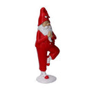 Babbo natale in yoga resina rosso cm 11x8xh31-2