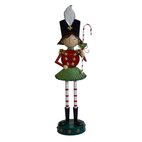 Statua metallo bambina rosso cm 31,7x26,7xh104,7 acquista