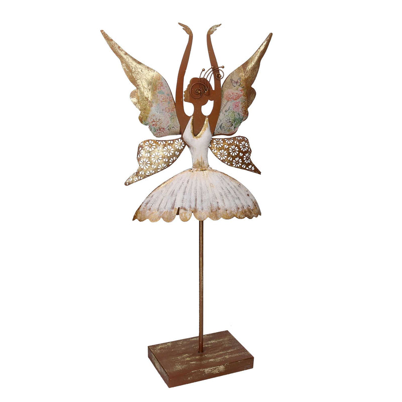 Fatina metallo ballerina bianco cm 37x12xh68-2