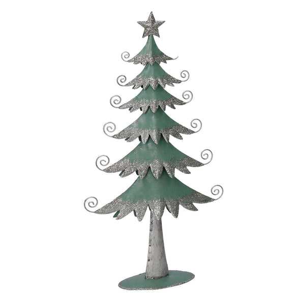 Albero metallo argento e verde salvia cm 21x6,5xh40,5 online