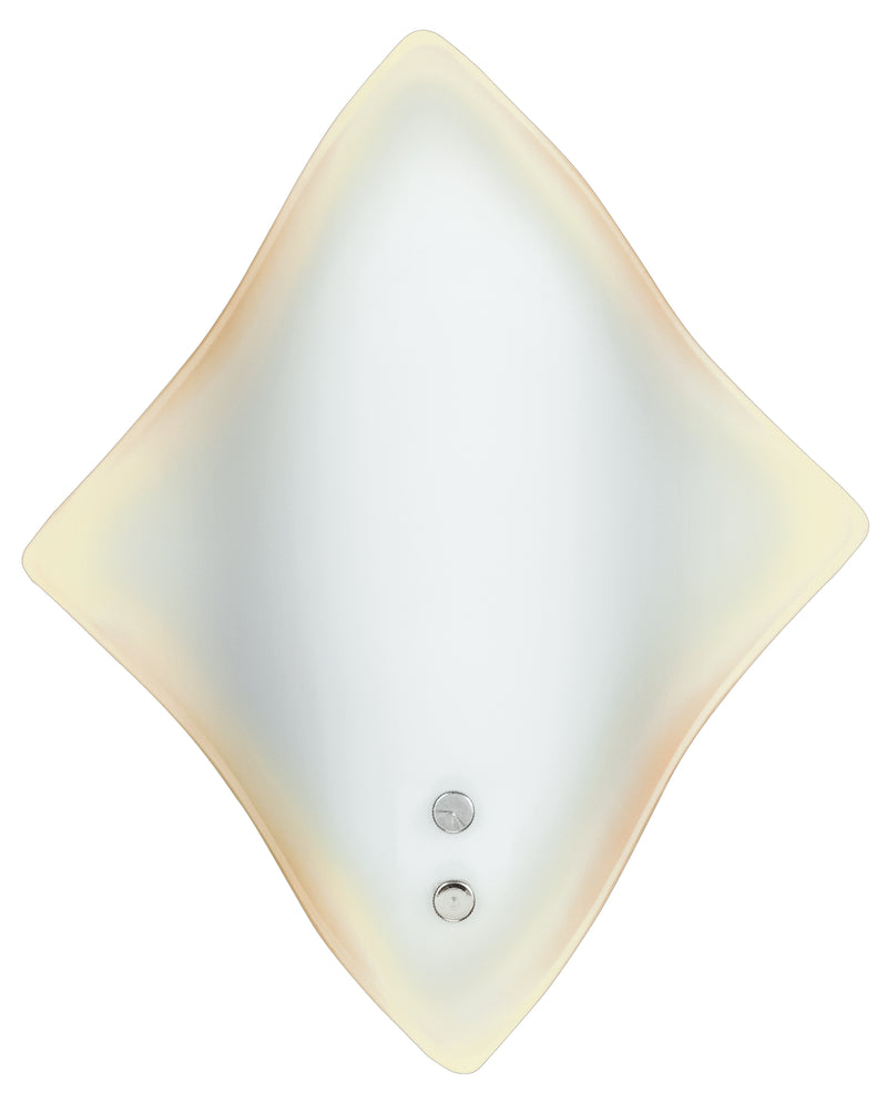 Applique Vetro Bianco Bordo Ambrato Rombo Lampada da Parete Moderna E27 Ambiente 64/01912-1