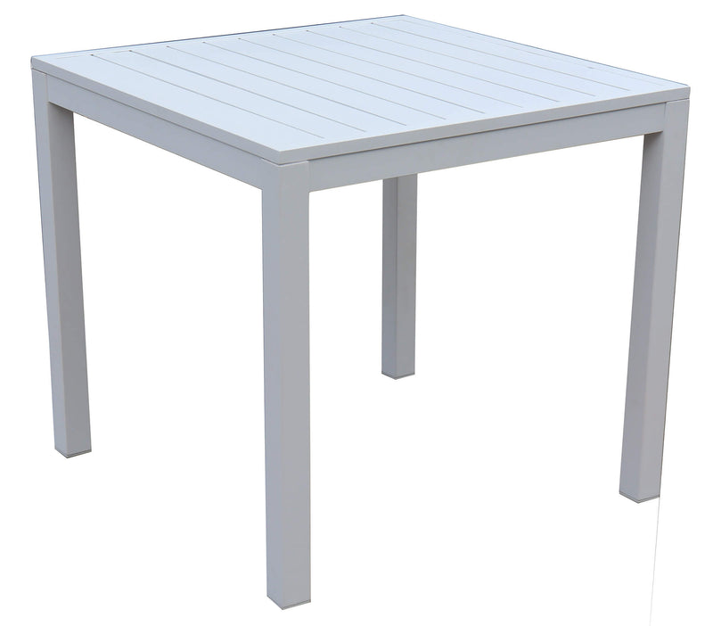 Tavolo da Giardino 70x70x75 cm in Alluminio Sullivan Bianco-1