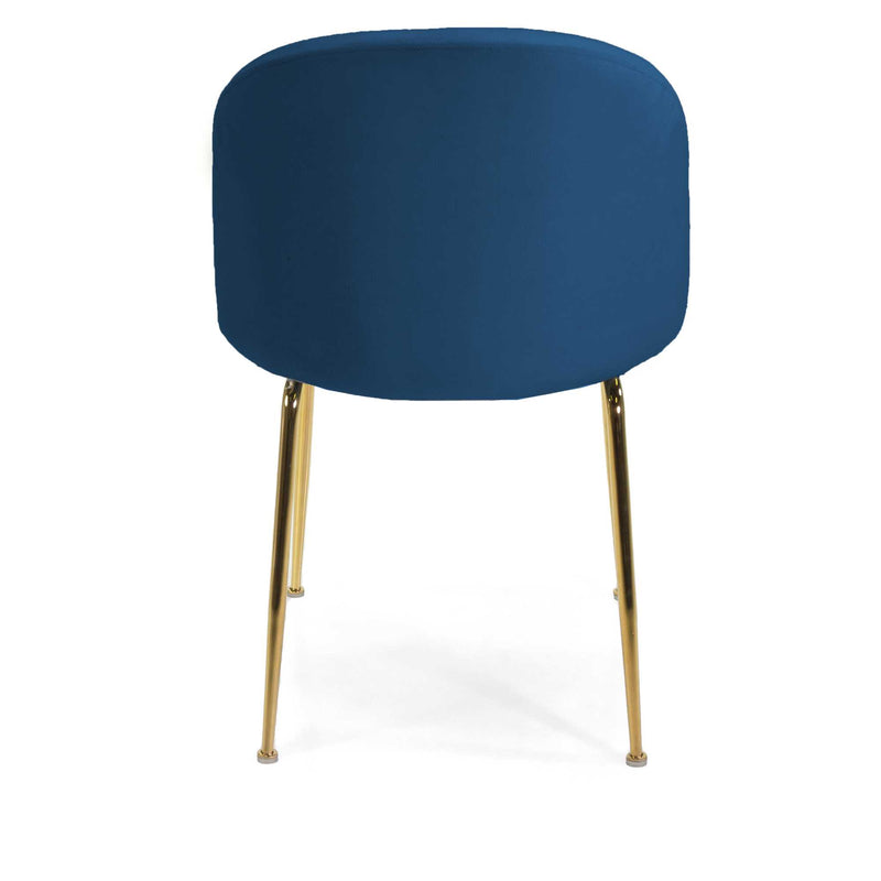 Sedia Sammi 50x57xh47/77,5 cm in Tessuto Velluto Blu/Oro-5