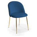 Sedia Sammi 50x57xh47/77,5 cm in Tessuto Velluto Blu/Oro-1