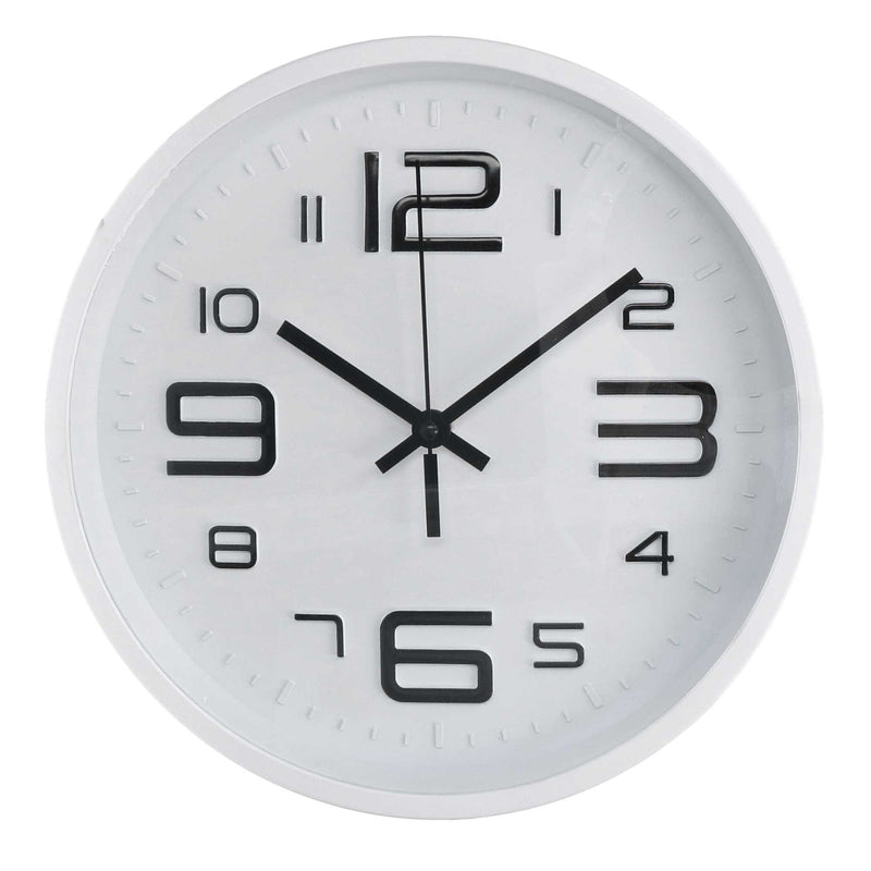 Orologio da Parete Ø30 cm in Plastica Bianco-1