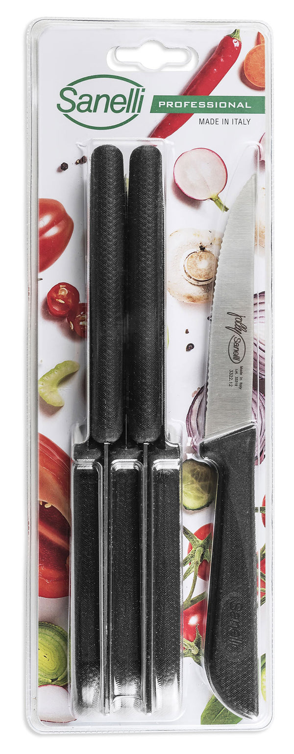 6er Set Steakmesser Klinge 12 cm Sanelli Jolly Black prezzo