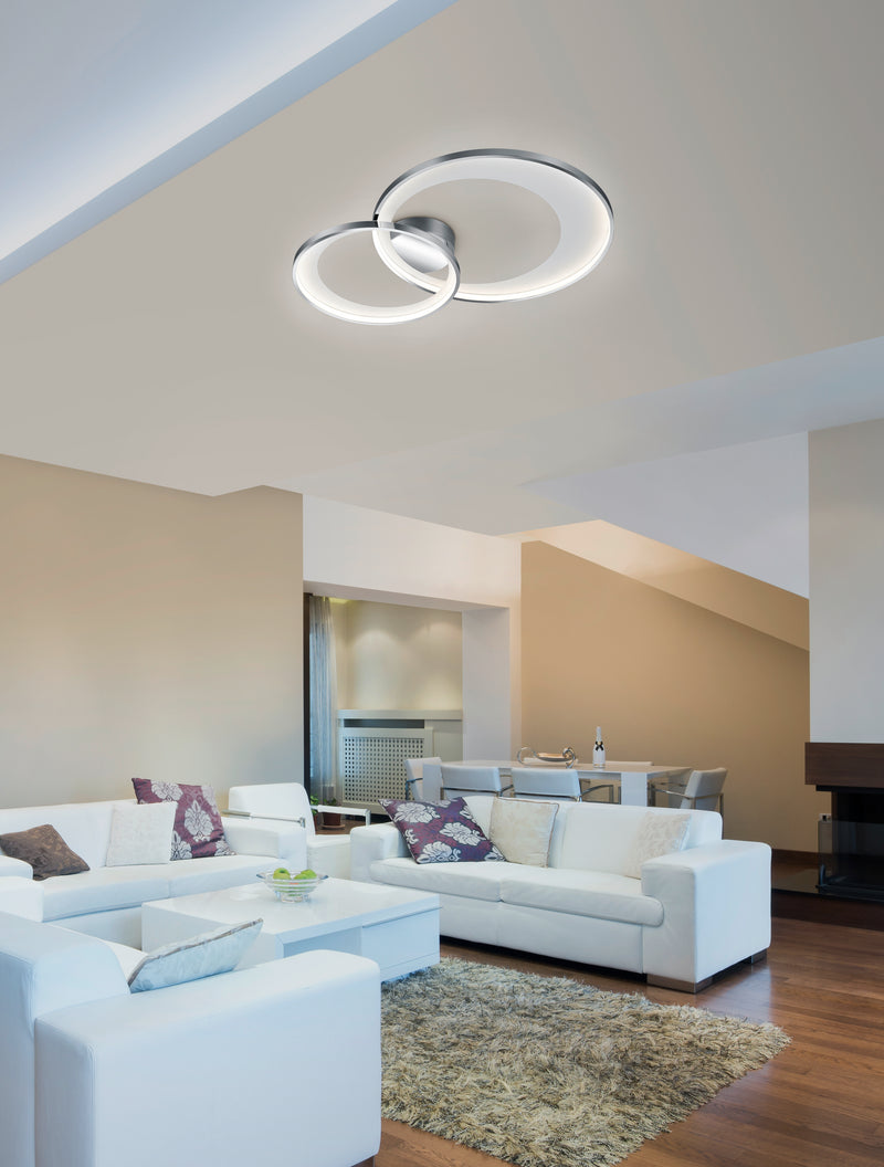 Plafoniera da Interno a LED in Metallo Cromo-4