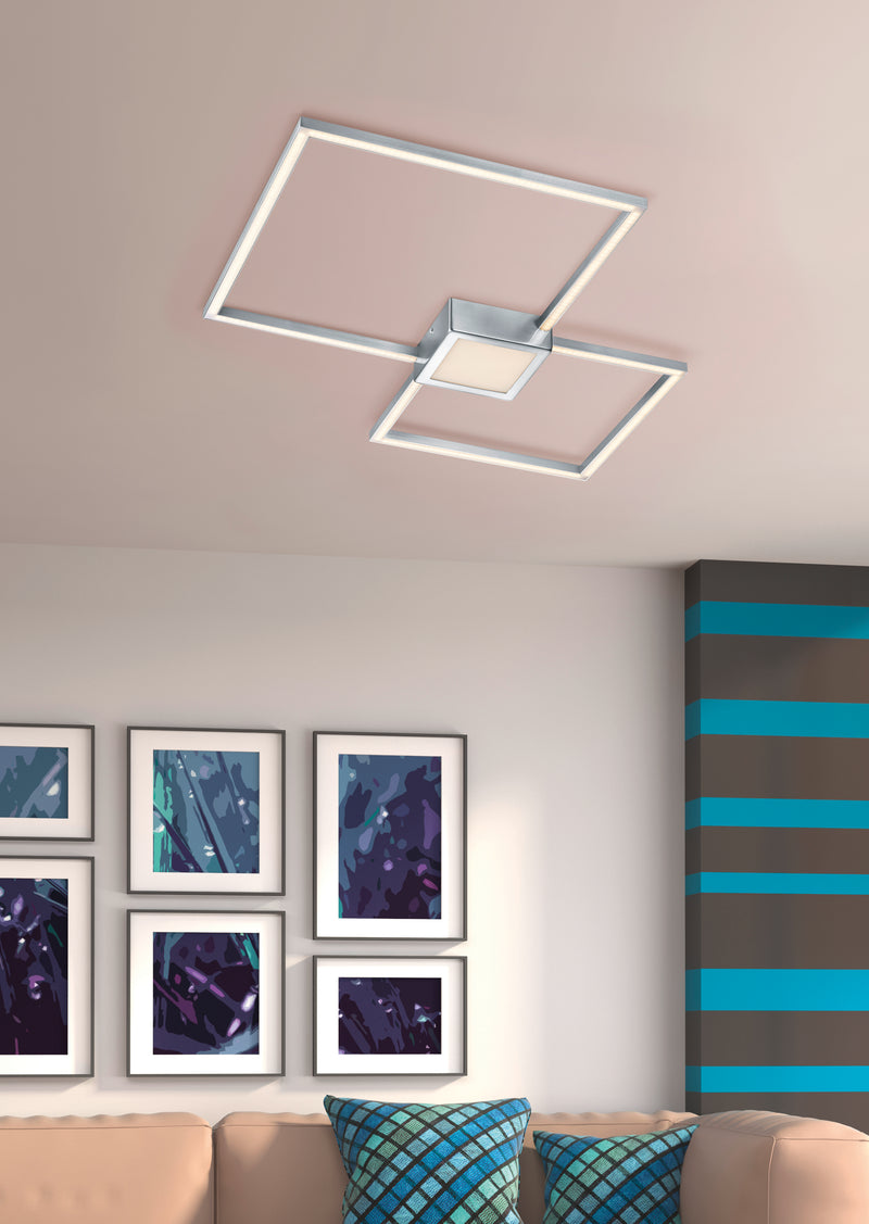 Plafoniera da Interno a LED in Metallo Nickel Opaco-3