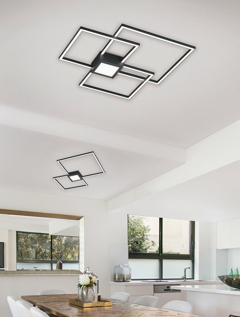 Plafoniera da Interno a LED in Metallo Antracite-2